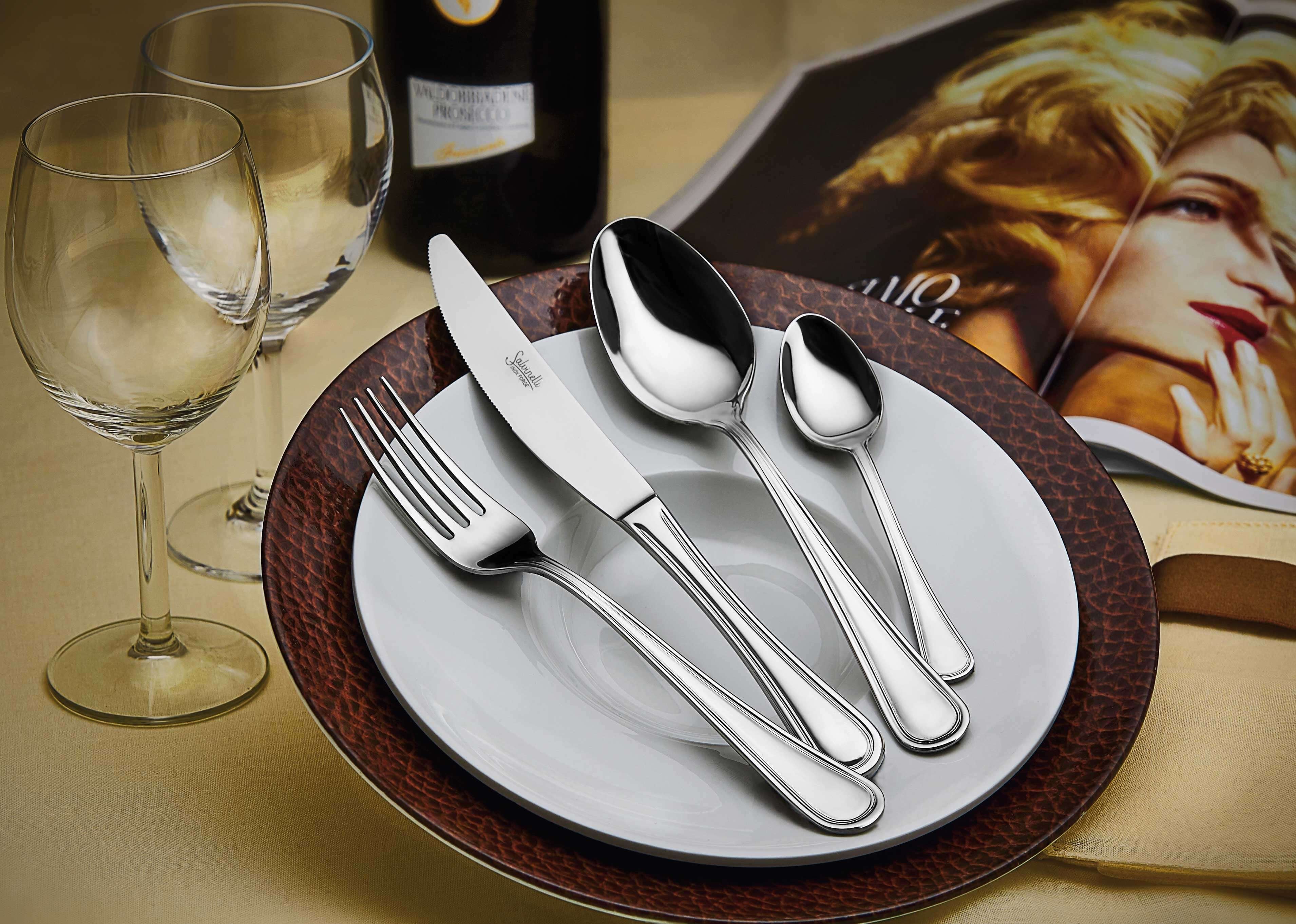 Salvinelli Queen Cucchiaino Caffe In Acciaio Inox Set 12 Pz