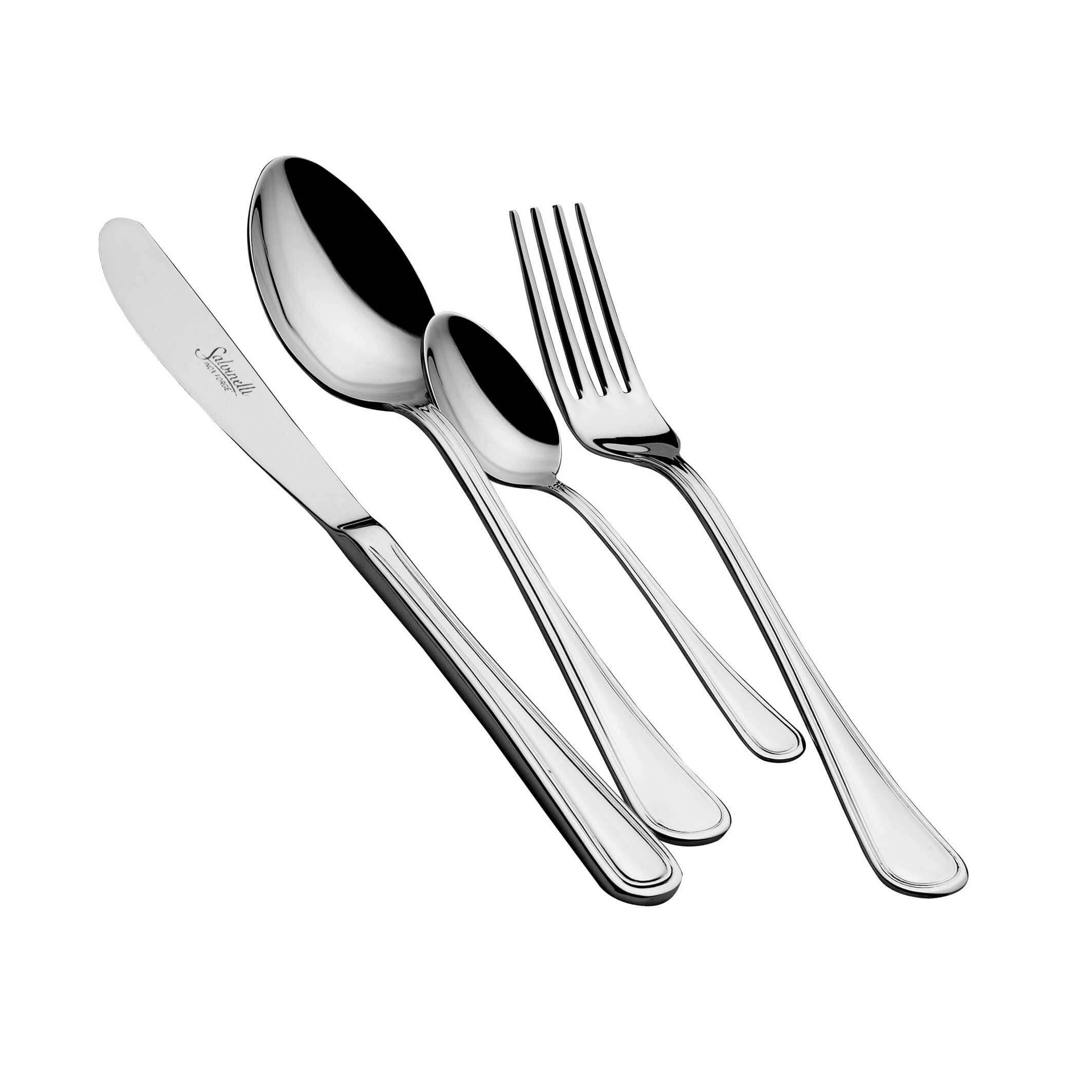 Salvinelli Atlantide Servizio Posate In Acciaio Inox Set 24 Pz