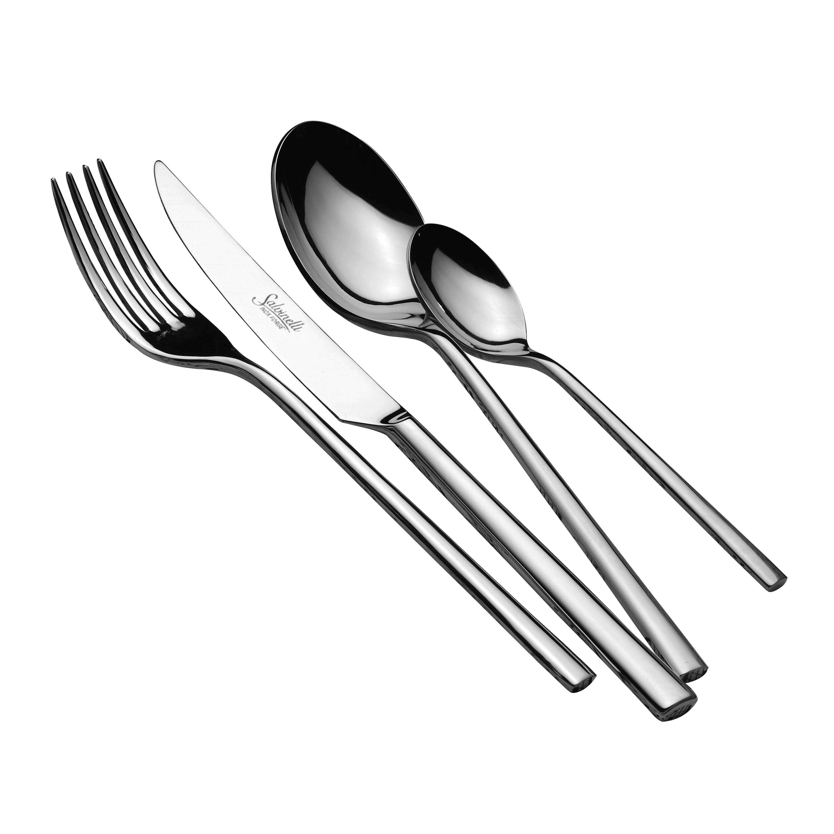 Salvinelli 250 Servizio Posate In Acciaio Inox Set 24 Pz