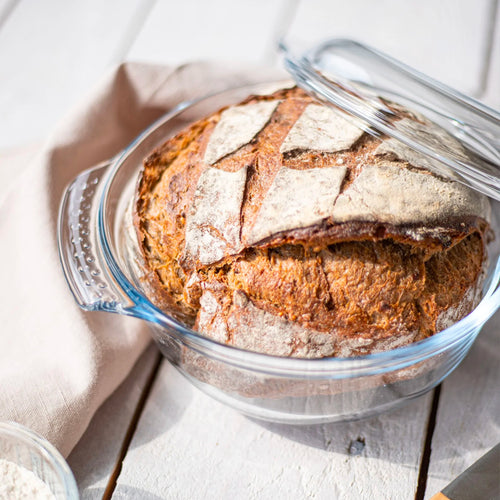 Pyrex Essentials Casseruola Cuoci Pane Con Coperchio In Vetro Borosilicato Set 3 Pz