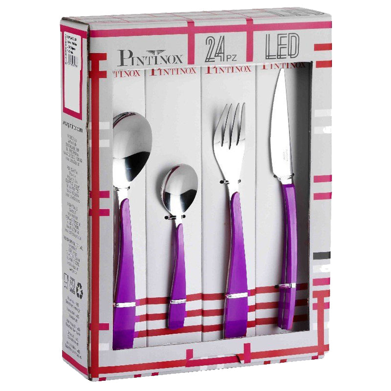 Pintinox Led Servizio Posate In Acciaio Inox Set 24 Pz