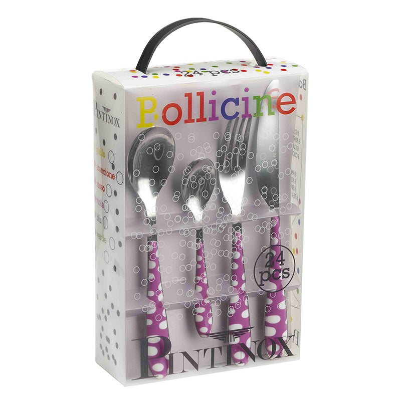 Pintinox Bollicine Servizio Posate In Acciaio Inox Set 24 Pz