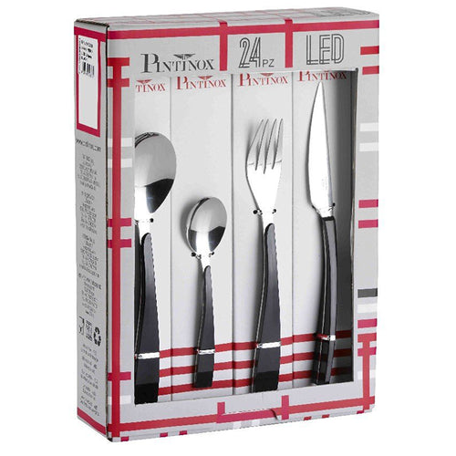 Pintinox Led Servizio Posate In Acciaio Inox Set 24 Pz