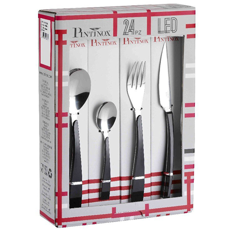 Pintinox Led Servizio Posate In Acciaio Inox Set 24 Pz