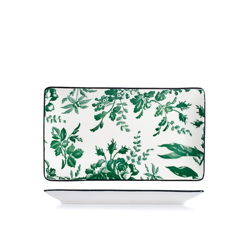 23x13 cm - H&H Margaret Piatto Vassoio Rettangolare In Porcellana - Set 6 Pz