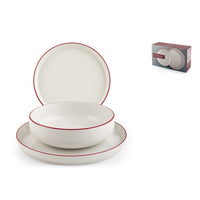 H&H Essence Red Servizio Piatti In Porcellana - Set 18 Pz