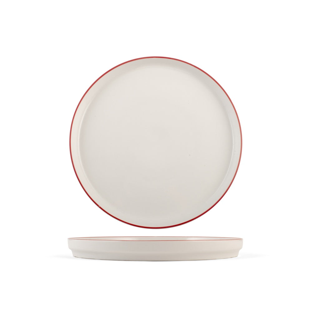 H&H Essence Red Servizio Piatti In Porcellana - Set 18 Pz