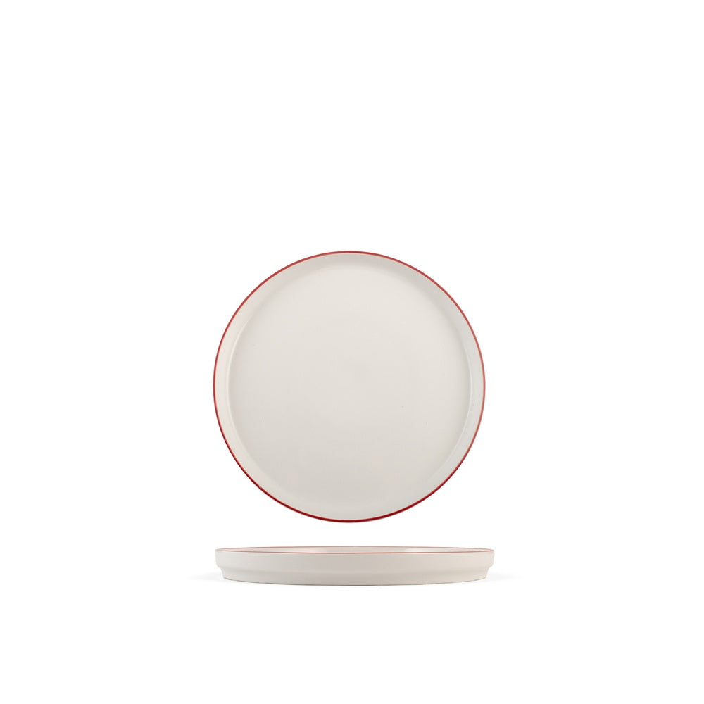 H&H Essence Red Servizio Piatti In Porcellana - Set 18 Pz