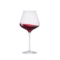 70 8 Cl Stolzle Lausitz Quatrophil Calice Vino Rosso Burgundy In Vetro Set 6 Pezzi
