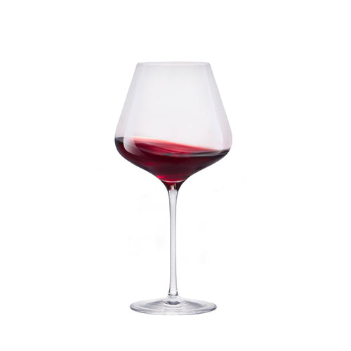 70 8 Cl Stolzle Lausitz Quatrophil Calice Vino Rosso Burgundy In Vetro Set 6 Pezzi
