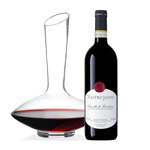 Mastrojanni Brunello Di Montalcino Docg 2017 Azienda Agricola Mastrojanni Set Bottiglia Decanter Vinea Bormioli Luigi