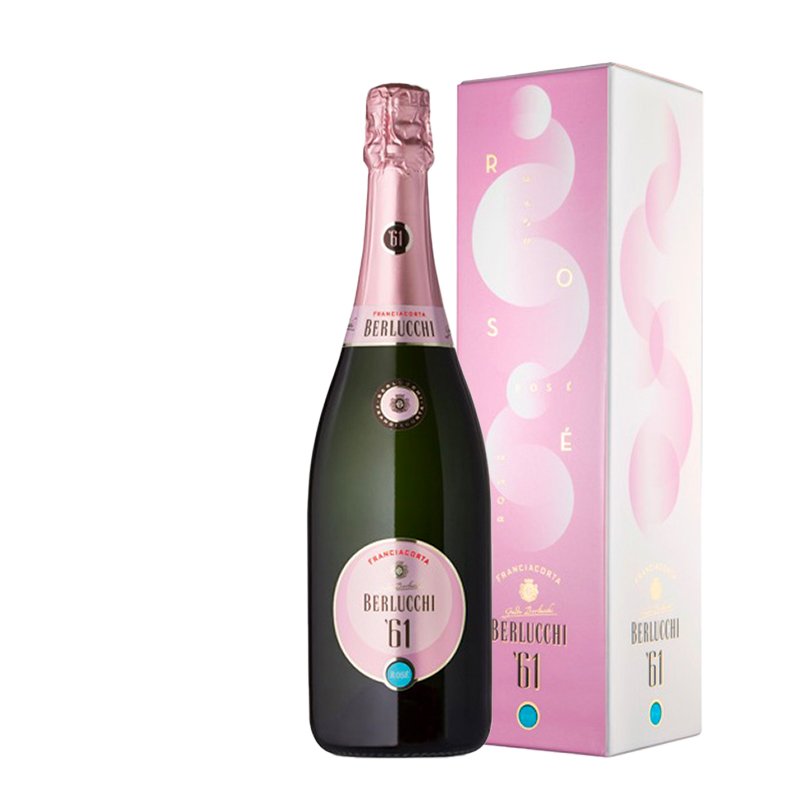 61 Rose Franciacorta Docg Cantine Berlucchi Set 2 Calici Bormioli Luigi Vinea 42 Cl
