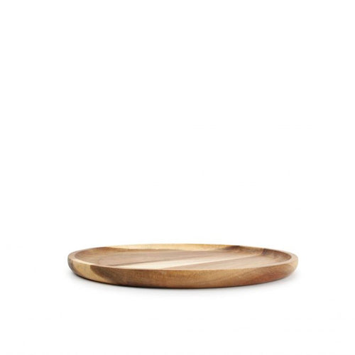 24 Cm Wood And Food Vassoio Rotondo In Legno