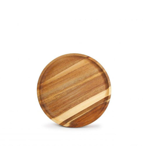 20 Cm Wood And Food Vassoio Rotondo In Legno