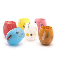 35 Cl Murano Bicchiere Acqua A Pois In Vetro Set 6 Pezzi