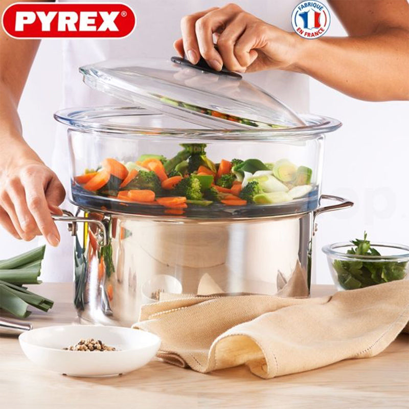 Pyrex Classic Cestello Vapore Con Coperchio In Vetro Borosilicato