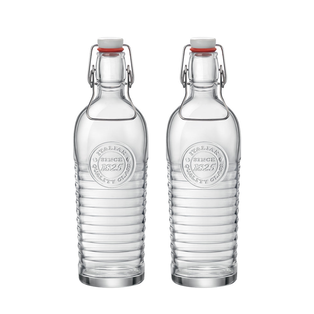 1.2 Liters - Officina 1825 Glass Bottle - Set 2 Pieces