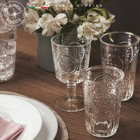 Bormioli Rocco Romantic Set Caraffa Con Calici e Bicchieri In Vetro Decorato Set 13 Pz