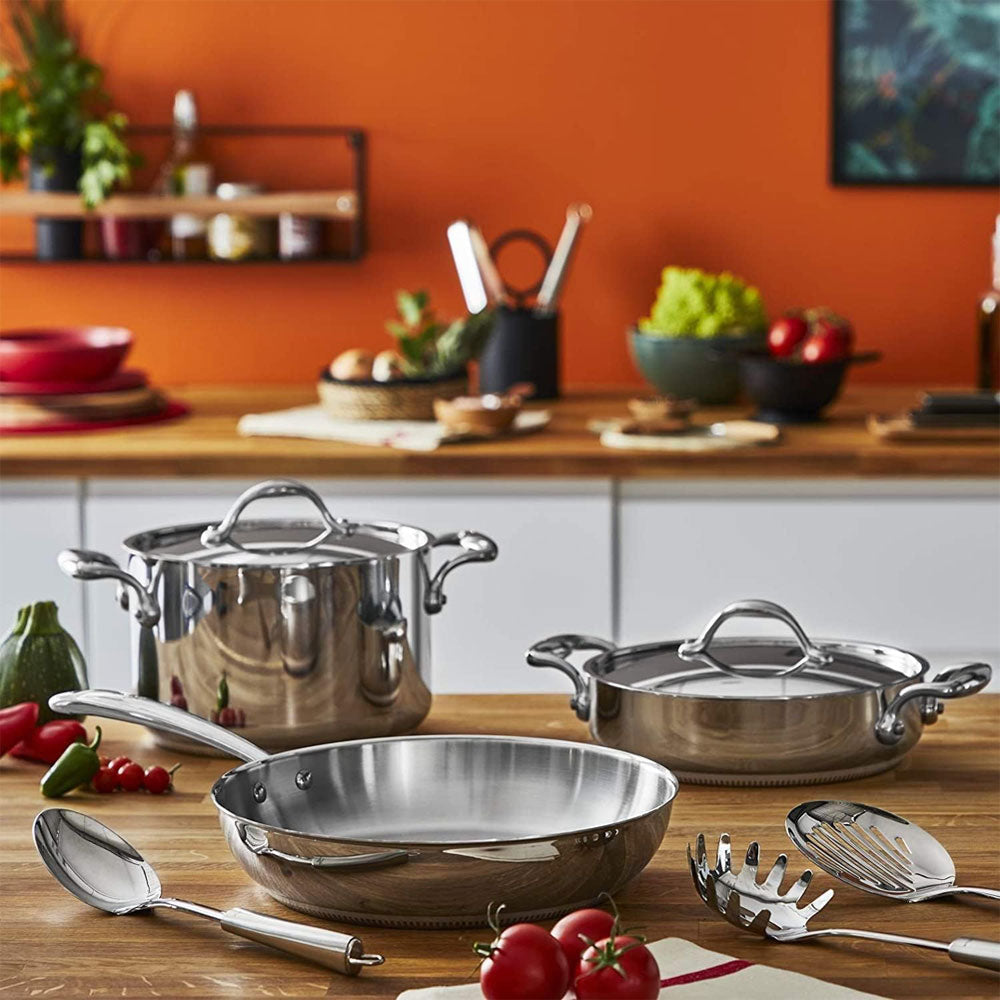 24-28 cm - Lagostina Accademia Lagofusion Set Padelle In Acciaio Inox Set 2 Pz