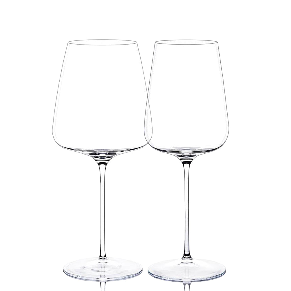 Italesse Etoile Blanc & Noir Extreme Set Calici Vino Rosso e Bianco In Vetro Set 12 Pz