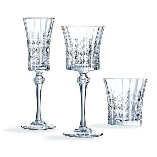 Cristal D'Arques Lady Diamond Set Calici e Bicchieri In Vetro Cristallino Set 18 Pz