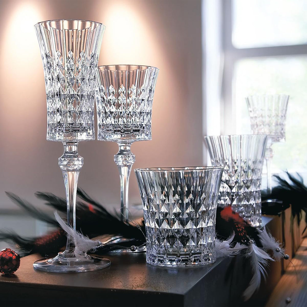 Cristal D'Arques Lady Diamond Set Calici e Bicchieri In Vetro Cristallino Set 18 Pz