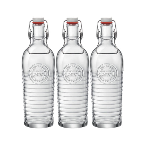 1.2 Liters - Officina 1825 Glass Bottle - Set 3 Pieces
