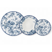 H&H Kensington Servizio Piatti Decorati In Porcellana - Set 18 Pz