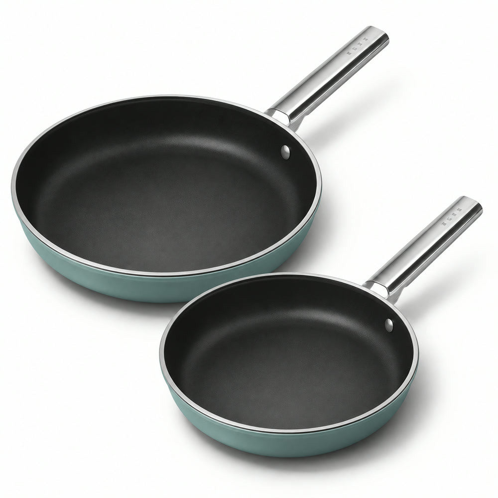 24-28 cm - Cookware Set Padelle Basse Rivestimento Ceramico In Alluminio - Set 2 Pz