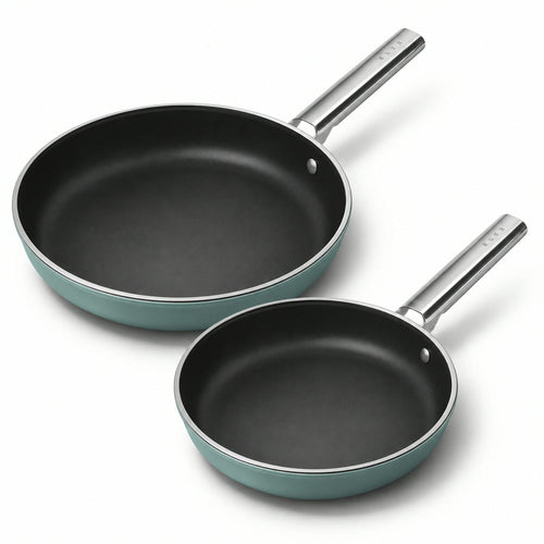 24-28 cm - Cookware Set Padelle Basse Rivestimento Ceramico In Alluminio - Set 2 Pz