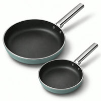 20-28 cm - Cookware Set Lage Koekenpannen van Aluminium met Keramische Coating - Set van 2
