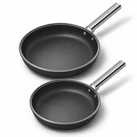 24-28 cm - Cookware Set Padelle Basse Rivestimento Ceramico In Alluminio - Set 2 Pz