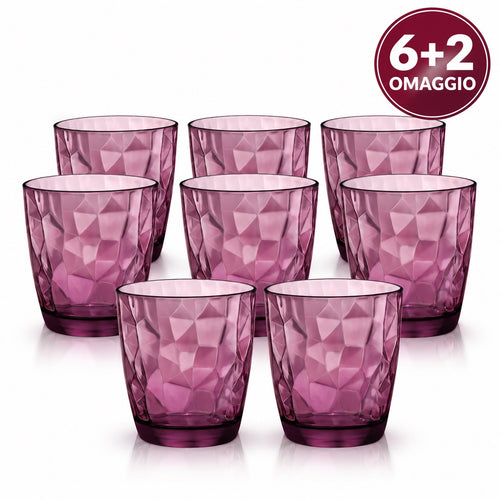30 5 Cl Bormioli Rocco Diamond Bicchiere Acqua In Vetro confezione 8 pezzi