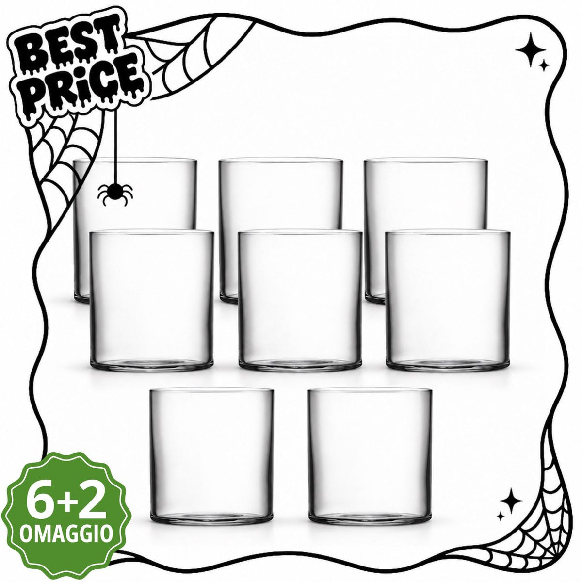 Bormioli Luigi Top Class Water Glasses 35 cl - Buy 6, Get 2 Free