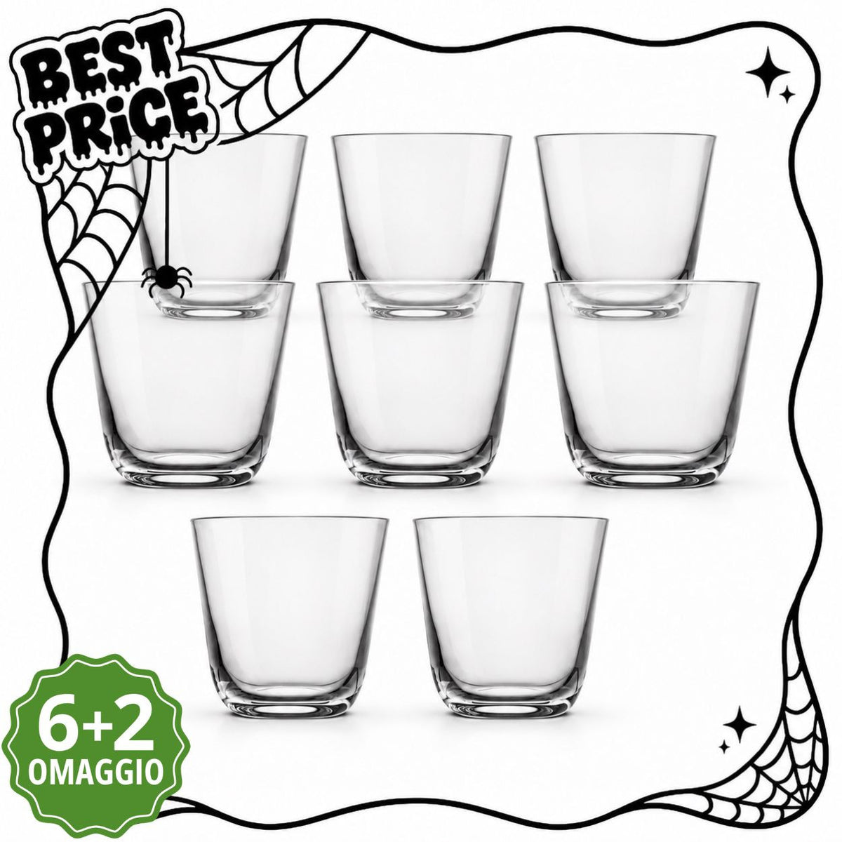 NUDE Savage Water Glasses 26 cl - Buy 6, Get 2 Free