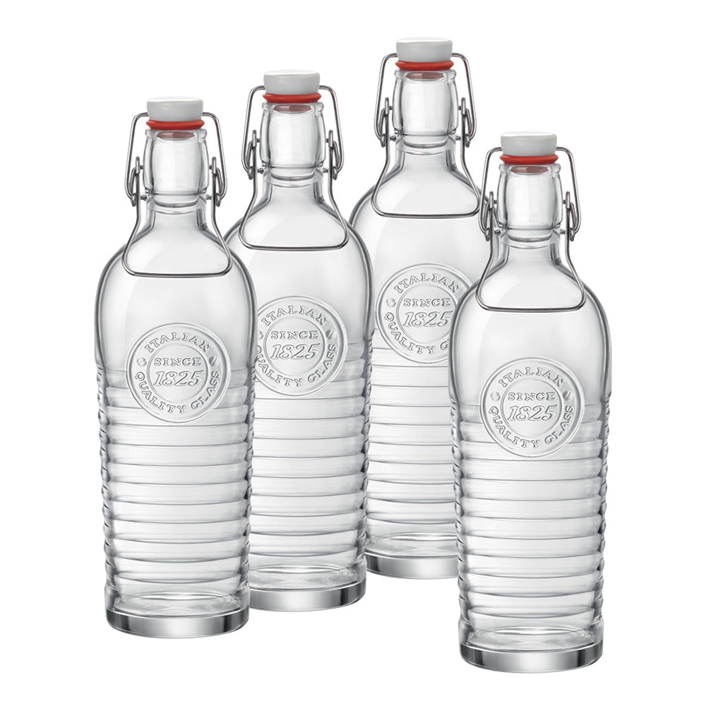1.2 Liters - Officina 1825 Glass Bottle - Set 4 Pieces