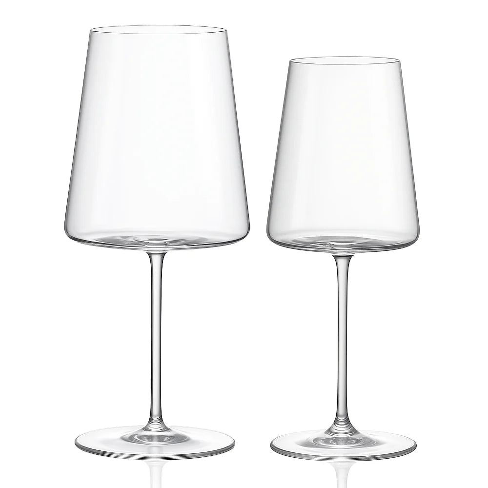 Weiß- & Rotweinglas-Set + Primitivo di Manduria + Fiano Puglia IGT