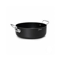 Agnelli Al Black 3mm Antiaderente Ceramic Pro Casseruola Bassa Induzione In Alluminio