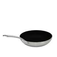 Agnelli Induction Chef 2-Ply Padella Alta Svasata Antiaderente SharkSkin In Alluminio Con Manico Inox