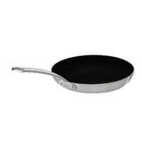 Agnelli Induction Chef 2-Ply Padella Bassa Svasata Antiaderente SharkSkin In Alluminio Con Manico Inox