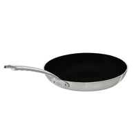 Agnelli Induction Chef 2-Ply Padella Bassa Svasata Antiaderente SharkSkin In Alluminio Con Manico Inox