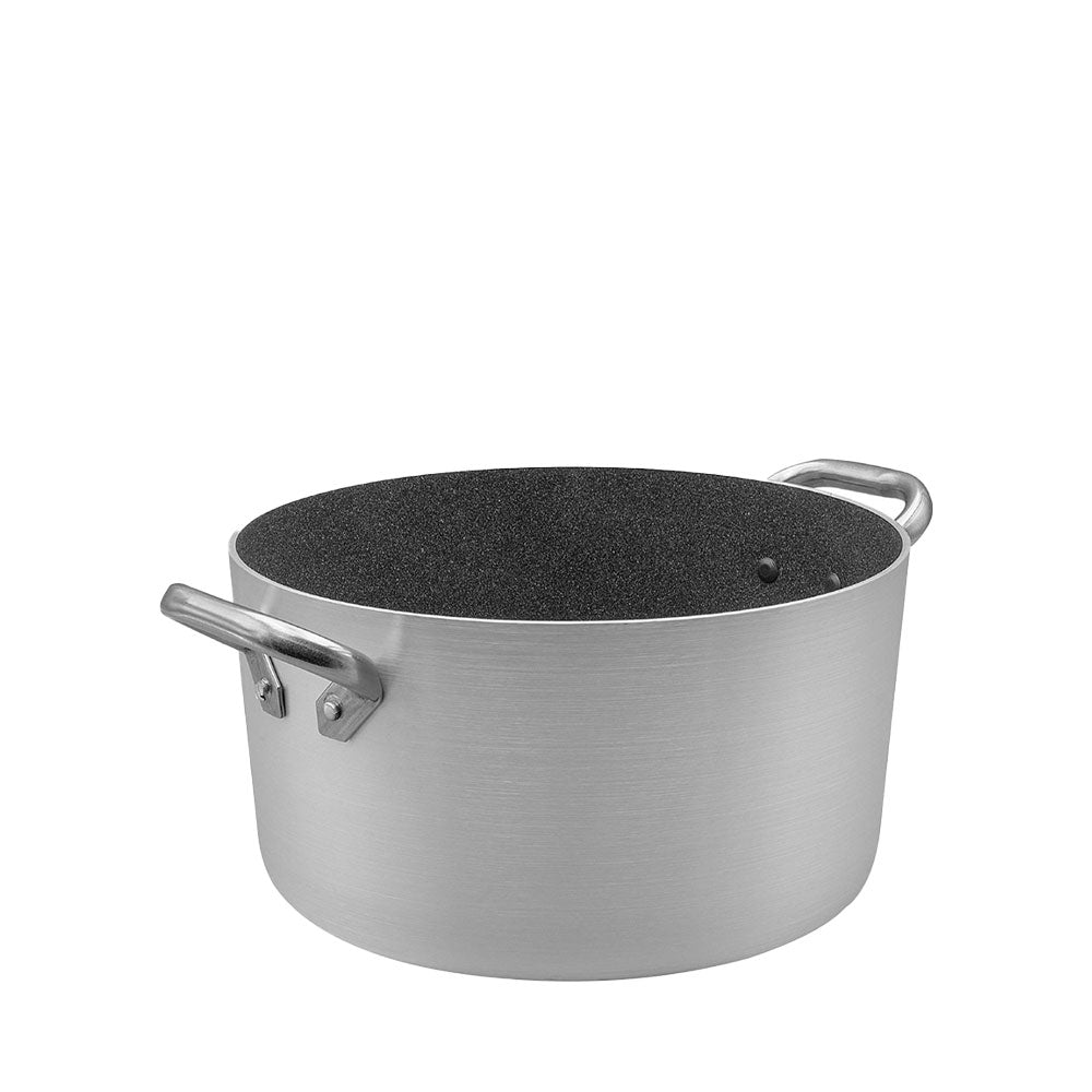 Agnelli SharkSkin Casseruola Alta In Alluminio Antiaderente Con 2 Maniglie Acciaio Inox