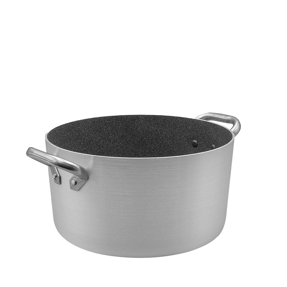 Agnelli SharkSkin Casseruola Alta In Alluminio Antiaderente Con 2 Maniglie Acciaio Inox