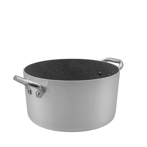 Agnelli SharkSkin Casseruola Alta In Alluminio Antiaderente Con 2 Maniglie Acciaio Inox