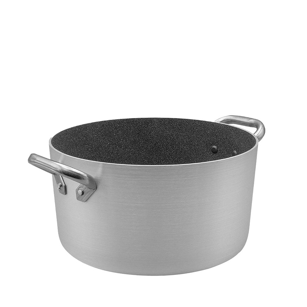 Agnelli SharkSkin Casseruola Alta In Alluminio Antiaderente Con 2 Maniglie Acciaio Inox
