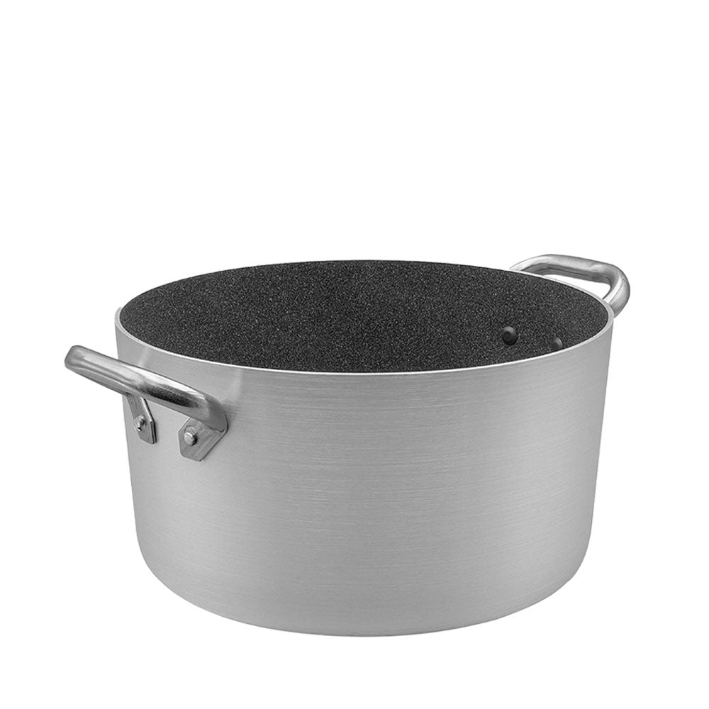 Agnelli SharkSkin Casseruola Alta In Alluminio Antiaderente Con 2 Maniglie Acciaio Inox