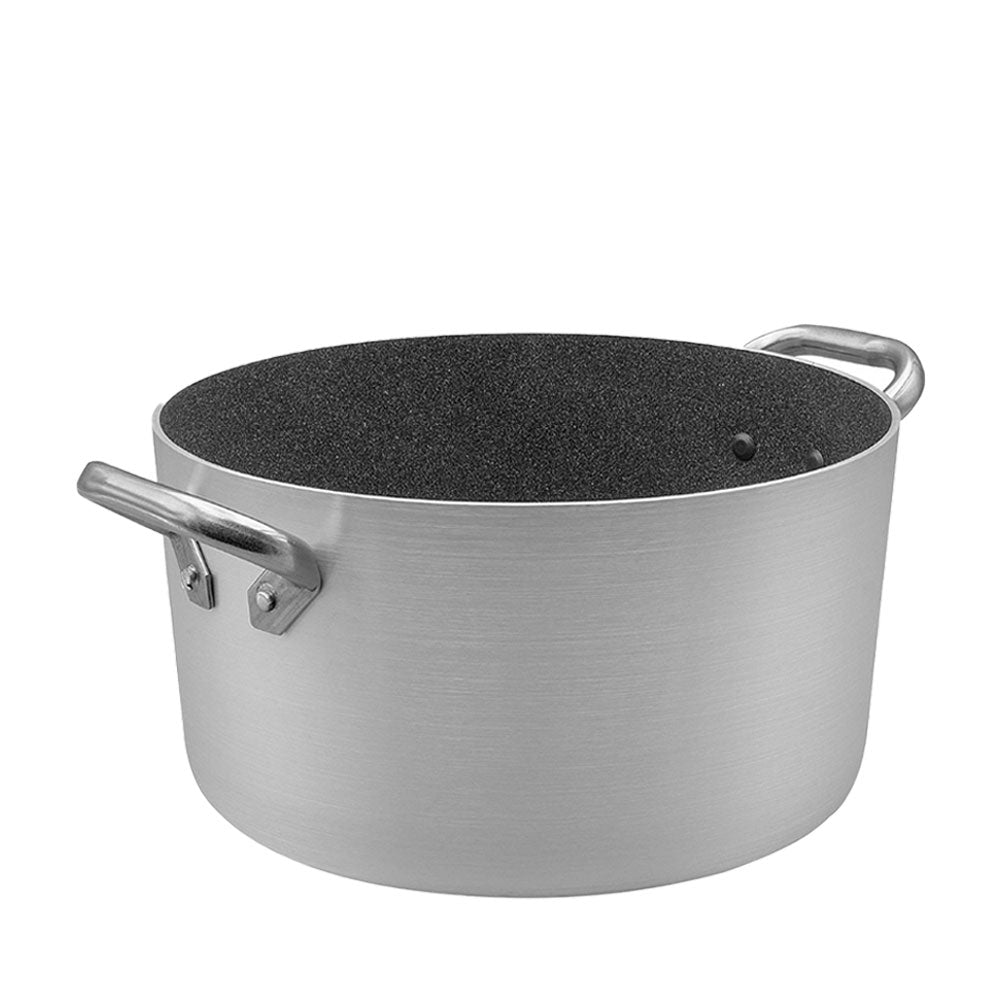 Agnelli SharkSkin Casseruola Alta In Alluminio Antiaderente Con 2 Maniglie Acciaio Inox