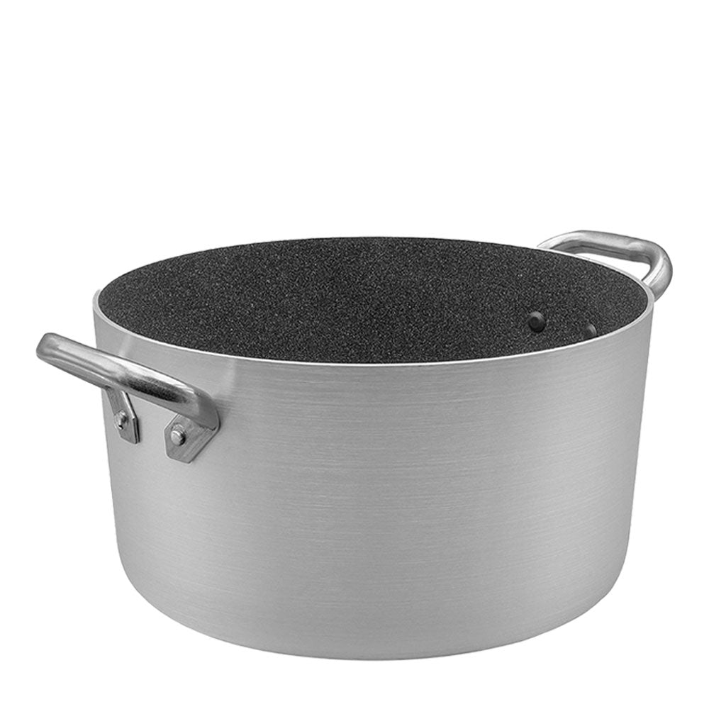 Agnelli SharkSkin Casseruola Alta In Alluminio Antiaderente Con 2 Maniglie Acciaio Inox