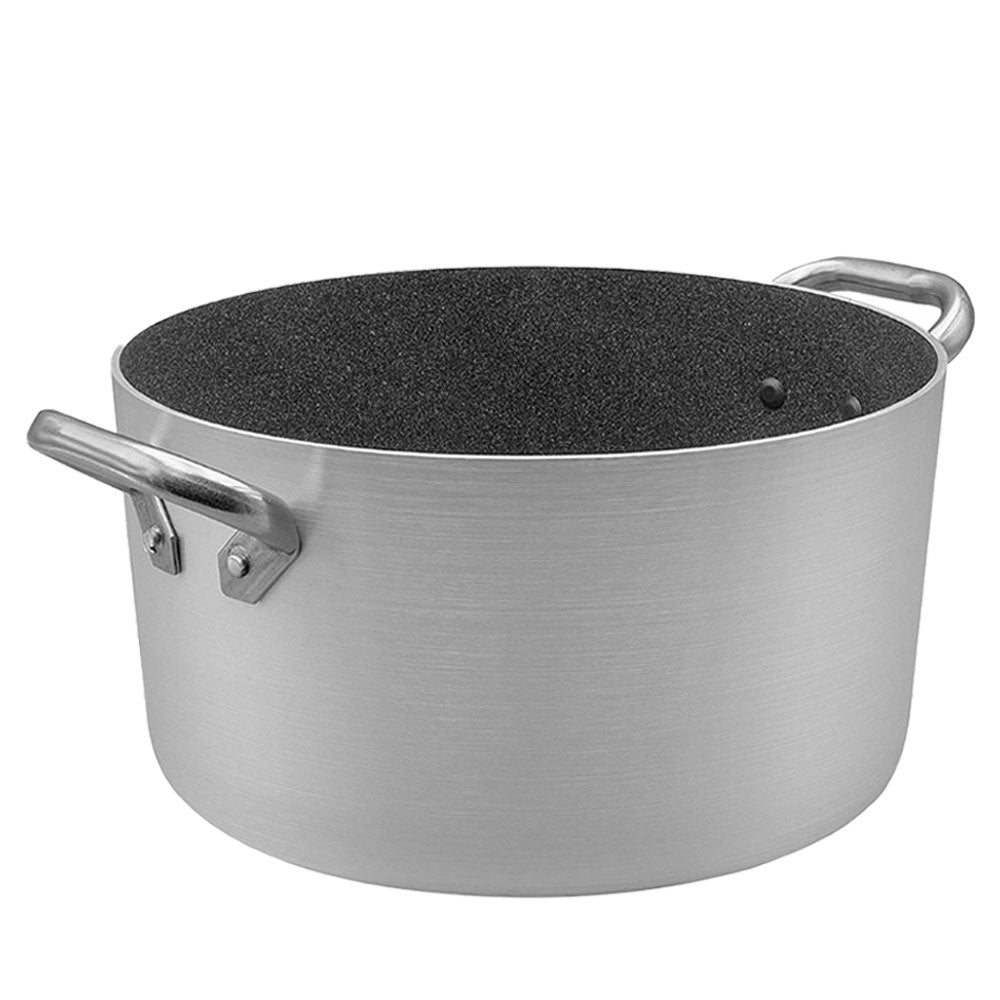 Agnelli SharkSkin Casseruola Alta In Alluminio Antiaderente Con 2 Maniglie Acciaio Inox
