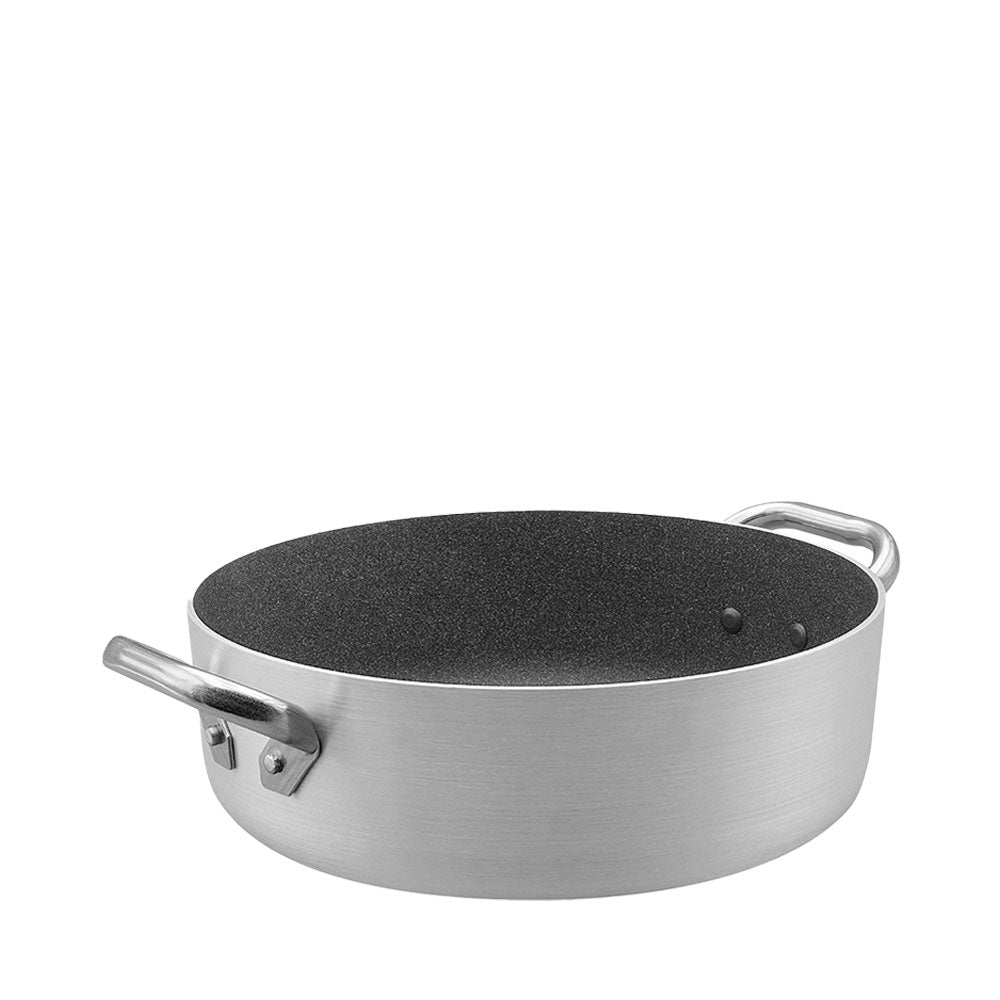 Agnelli SharkSkin Casseruola Bassa In Alluminio Antiaderente Con 2 Maniglie Acciaio Inox